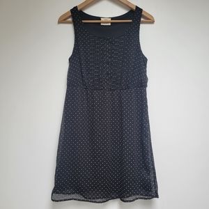 Urban Outfitters Black Polka Dot Midi Dress